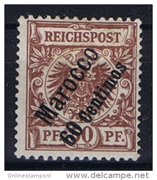 German Postoffice In Marokko: 1899 Mi 6 MH/* Signed Signiert - Deutsche Post In Marokko