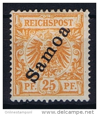 German Deutsch Samoa: Mi 5 B MH/* Signed / Signiert - Samoa