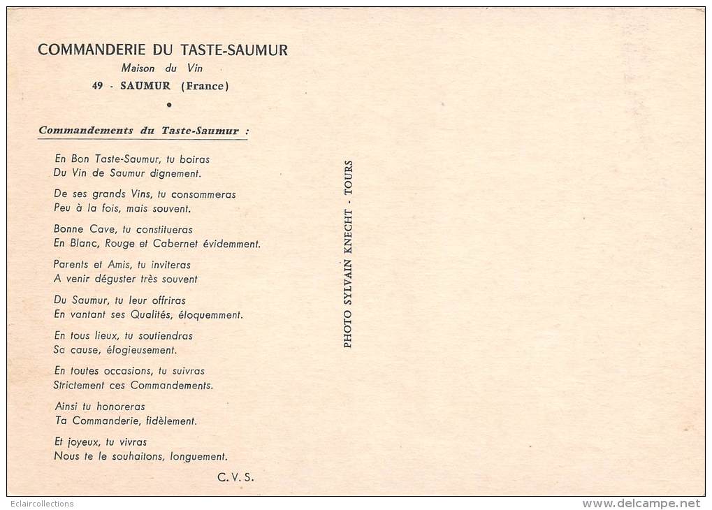 Saumur  49   Commanderie Du Taste-Saumur - Saumur