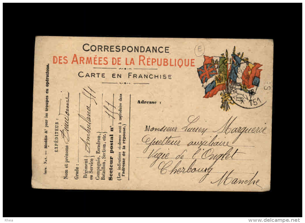 MILITARIA - FRANCHISE MILITAIRE - - Lettres & Documents