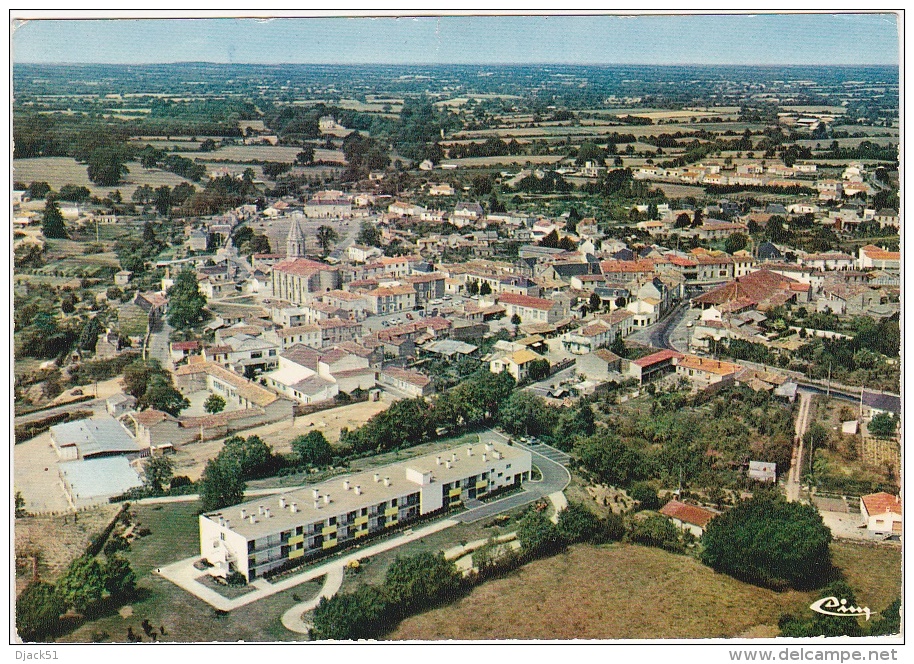 85 - MOUTIERS-les-MAUXFAITS (Vendée) - Vue Générale Aérienne - Au Premier Plan, "L'Hermitage" - 1973 - Moutiers Les Mauxfaits