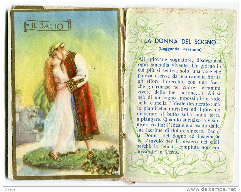 CALENDARIETTO LA DONNA DEL SOGNO LEGGENDA ORIENTALE PERSIA ANNO 1939 CALENDRIER