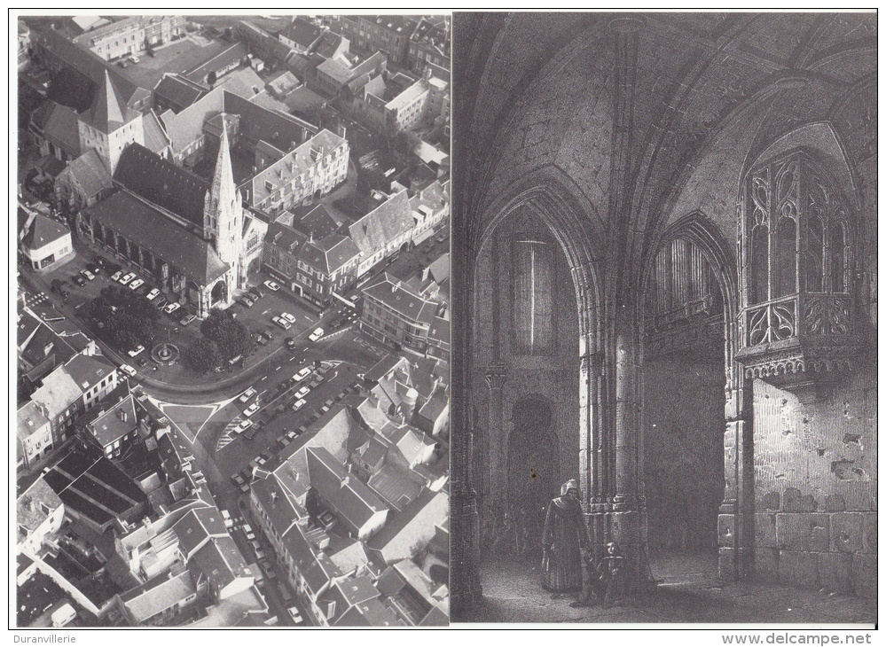 76 - Abbaye de MONTIVILLIERS. Pochette anniversaire de 15 Cartes postales reproductions dessins, lithographies, photos