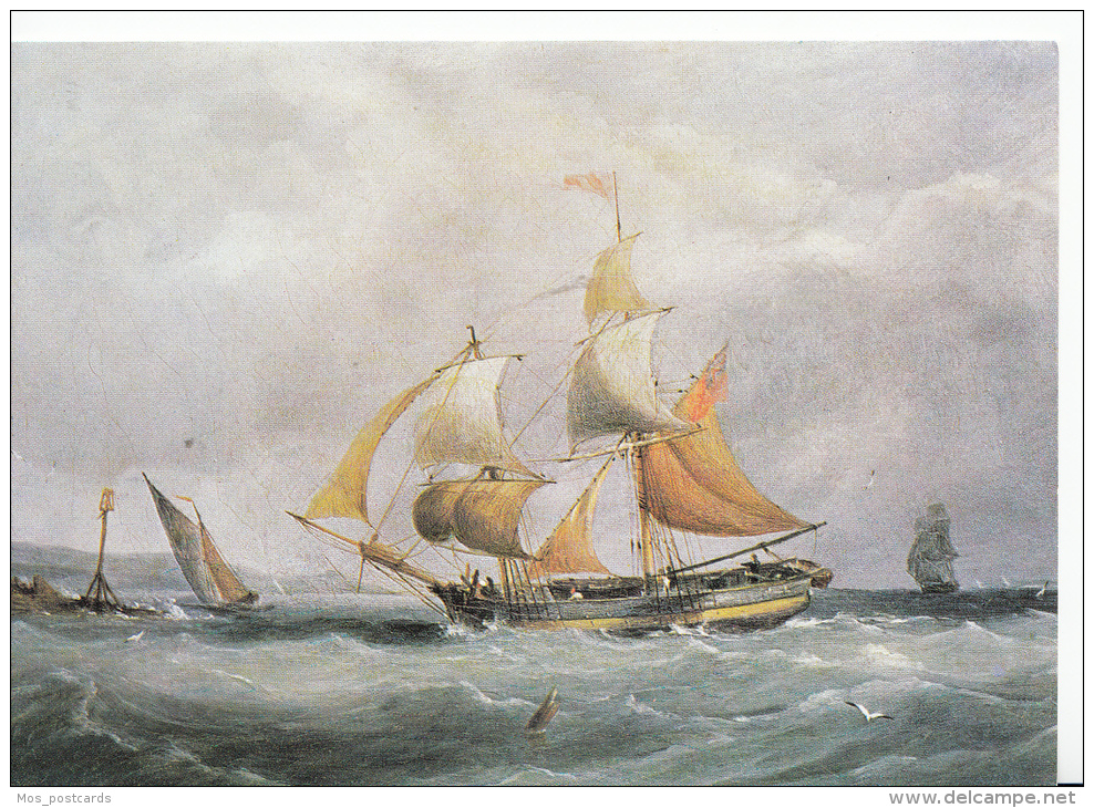 Shipping Postcard - A Trading Brig Entering Bristol Avon By Joseph Walter 1783-1856 -   LC2987 - Sailing Vessels