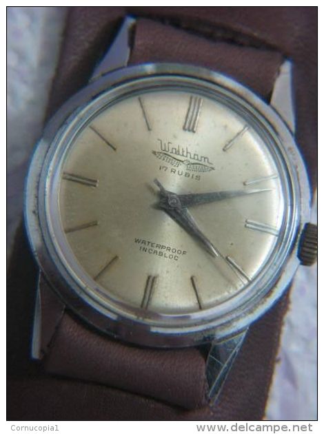 VINTAGE WALTHAM 17 RUBIS WATERPROOF MEN´S WATCH - Montres Anciennes