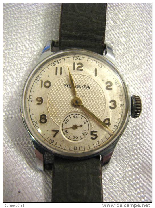 Vintage Pobeda Gents Subsecond Watch - Horloge: Antiek