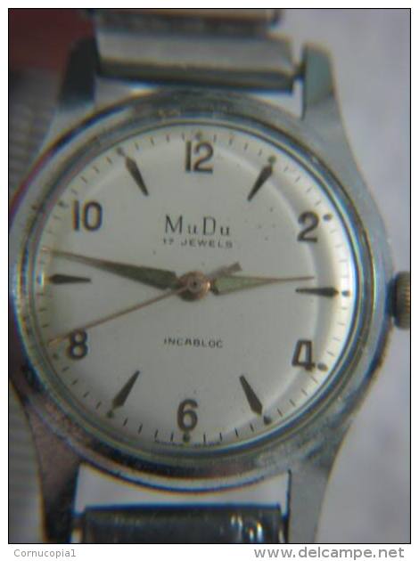 VINTAGE MUDU 17 JEWELS MEN´S WATCH SWISS - Horloge: Antiek