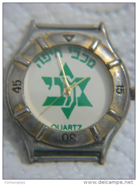 VINTAGE MACCABI HAIFA FOOTBALL CLUB QUARTZ WATCH ISRAEL - Antike Uhren