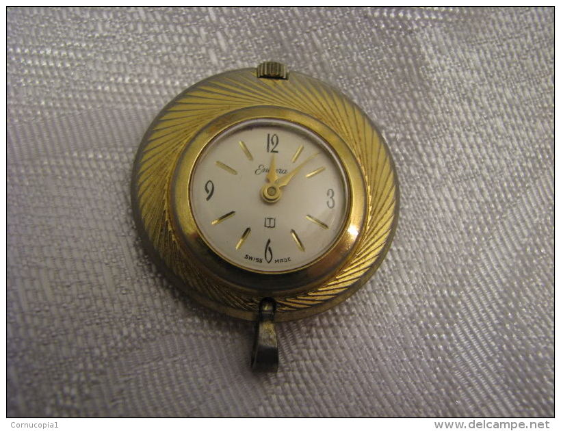 VINTAGE GOLD PLATED ENDURA PENDANT WATCH ~ SWISS MADE - Relojes De Bolsillo