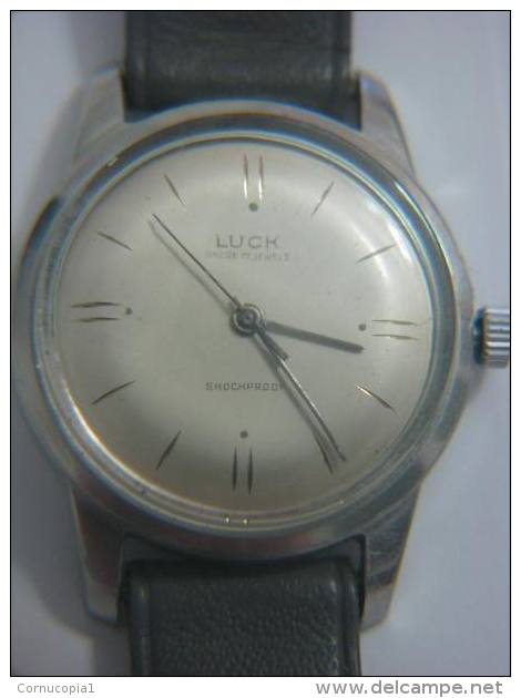 VINTAGE AUREOLE SHOCKPROOF WATCH SWISS ~ LUCK DIAL - Horloge: Antiek