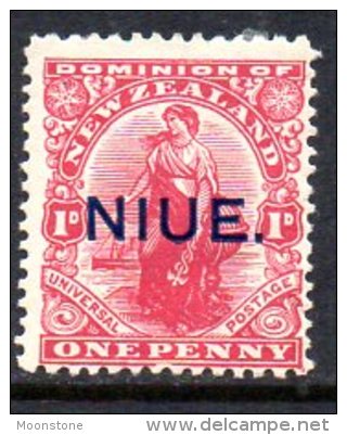 Niue 1919 1d On NZ Universal, Perf. 14 X 15, Lightly Hinged Mint (A) - Niue