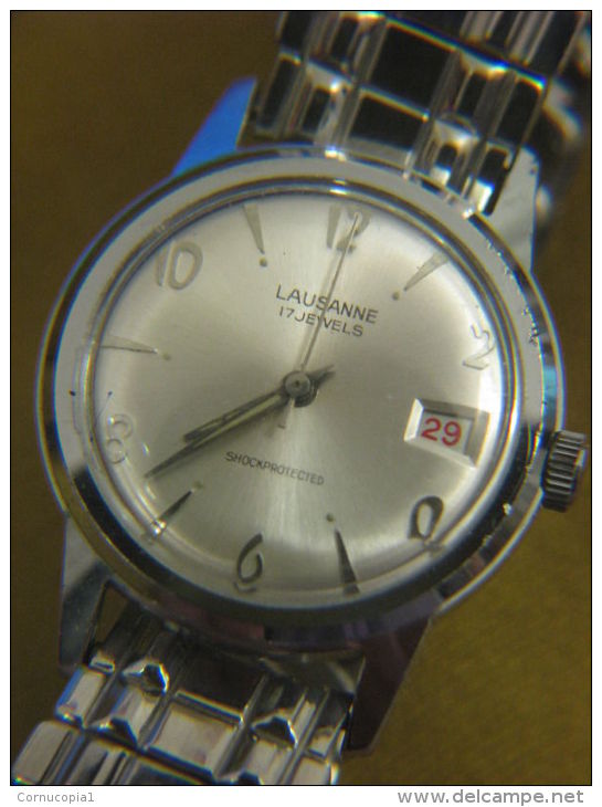 LAUSANNE 17J Mechanical Gent's Date Watch France - Other & Unclassified