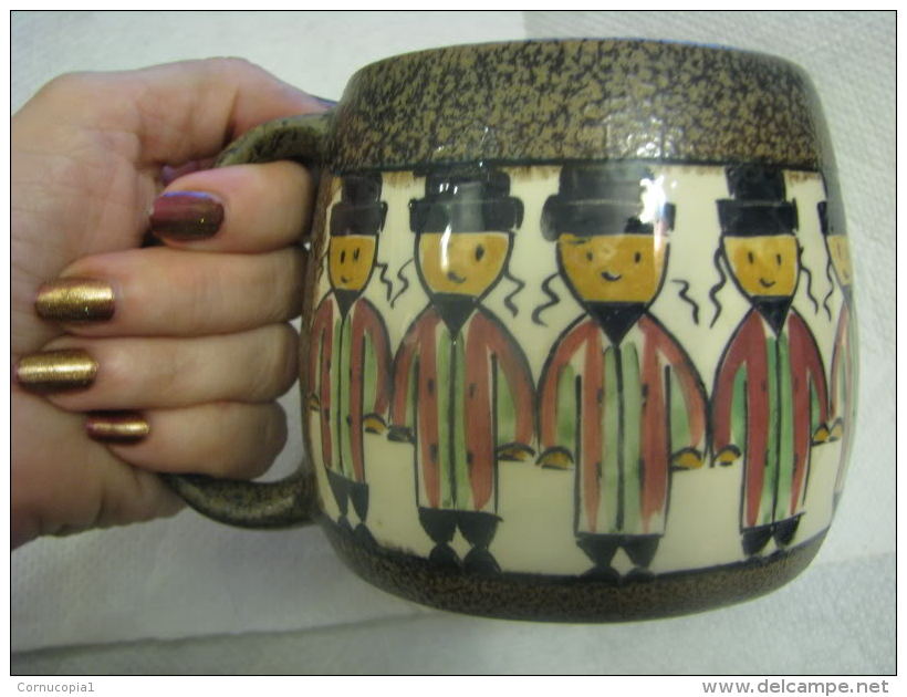 1960´s Large Hand Painted Art Ceramic Mug, Israel - Autres & Non Classés