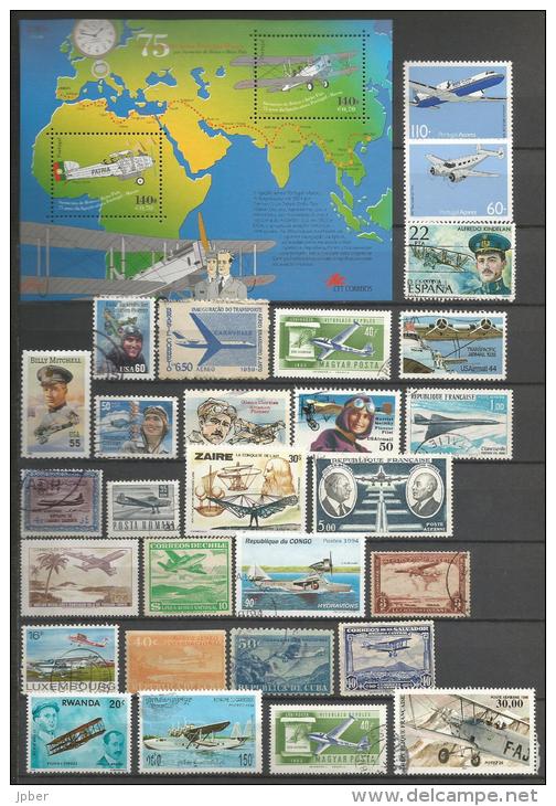 Aviation : 50 Timbres Différents - N187 - Vliegtuigen