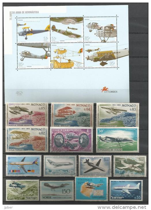 Aviation : 50 Timbres Différents - N187 - Vliegtuigen