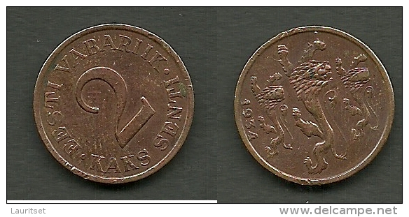 Estland Estonia Estonie 2 Senti Coin 1934 - Estonie