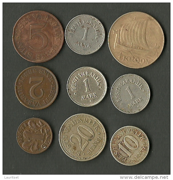 Estland Estonia Estonie Lot Of Old Coins 1922 - 1935 - Estland