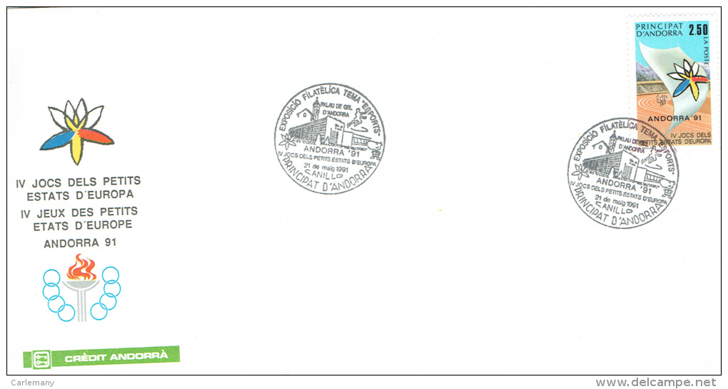 FDC IV JOCS PETITS ETATS 1991 ANDORRE GF - FDC