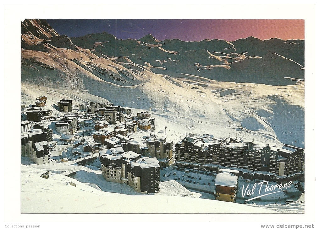 Cp, 73, Val Thorens, Echappée Sur La Station Et Le Domaine Skiable, Voyagée 2002 - Val Thorens