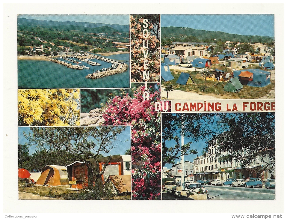 Cp, 83, La Londe Des Maures, Camping La Forge,  Multi-Vues, écrite 1978 - La Londe Les Maures