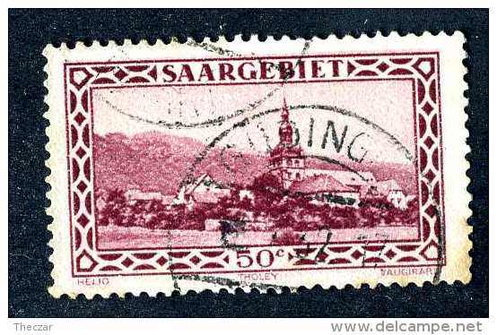 4150e  Saar  Michel #114 II Variety Used ~  ( Cat.€18.00 )  Offers Welcome! - Usados