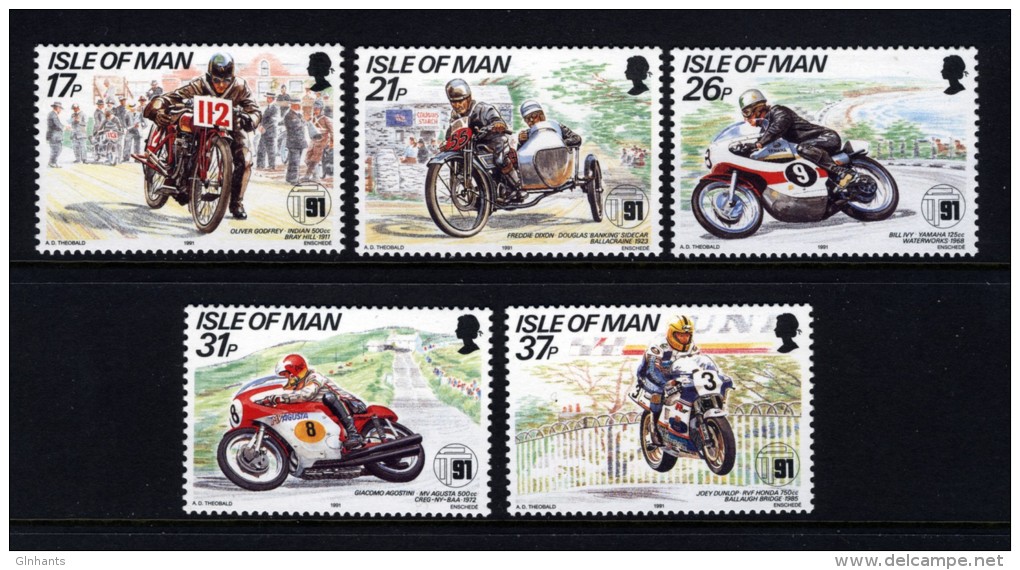 GB ISLE OF MAN IOM - 1991 TT RACES SET (5V) FINE MNH ** SG 478-482 - Isle Of Man