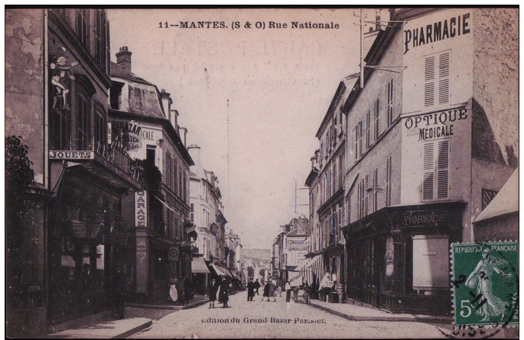 78  - Yvelines - Mantes La Ville -  Rue Nationale - Pharmacie Optique  -  78sc1 - Mantes La Ville