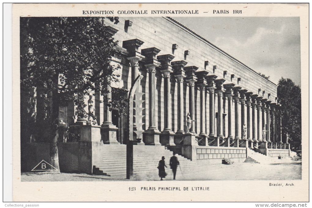 Cp , 75 , PARIS , Exposition Coloniale Internationale , 1931 , Palais Principal De L'Italie - Expositions