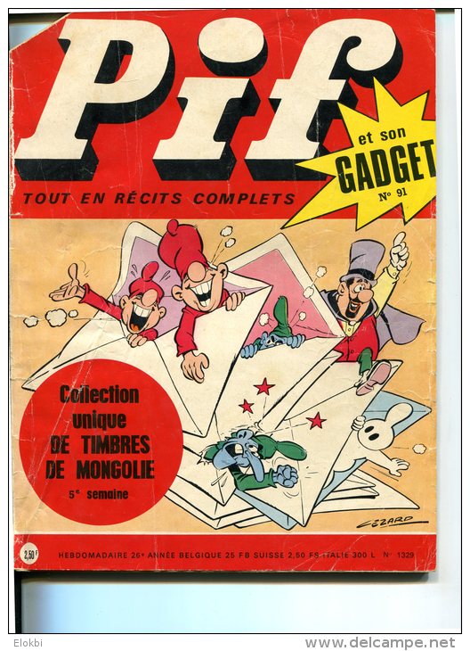 Pif Gadget N°91(Sans Le Gadget) -1ère Série - Vaillant N°1329 - Pif Gadget