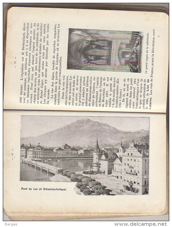 Suisse Lucerne Lac Des Quatre Cantons Beau Guide De 1908 En 190 Pages Bien Illustré - Toerisme