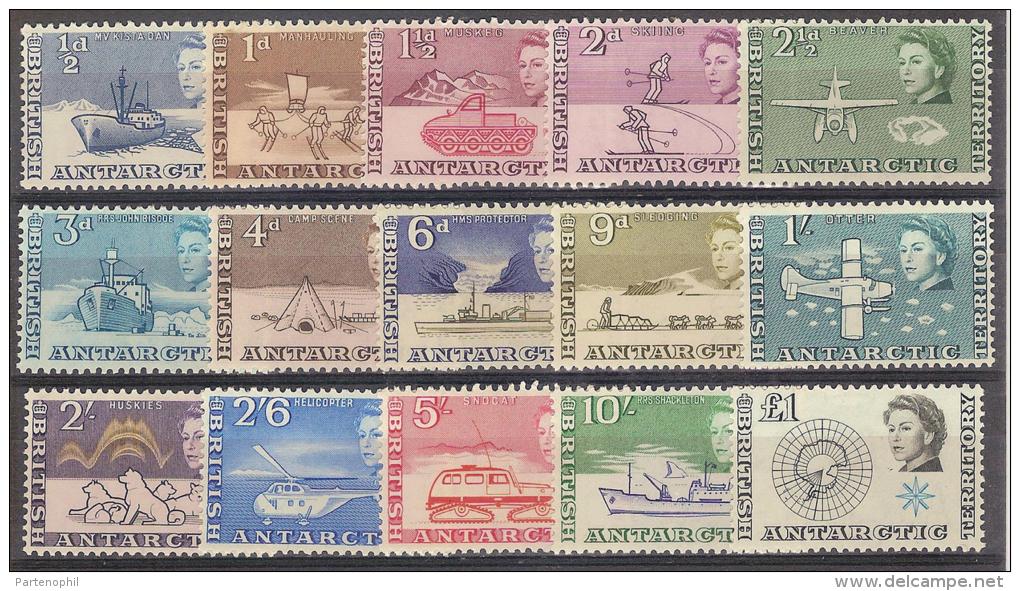 ** 1964 - BRITISH ANTARTIC TERRITORY MNH ( YVERT 1/15 ) - Unused Stamps