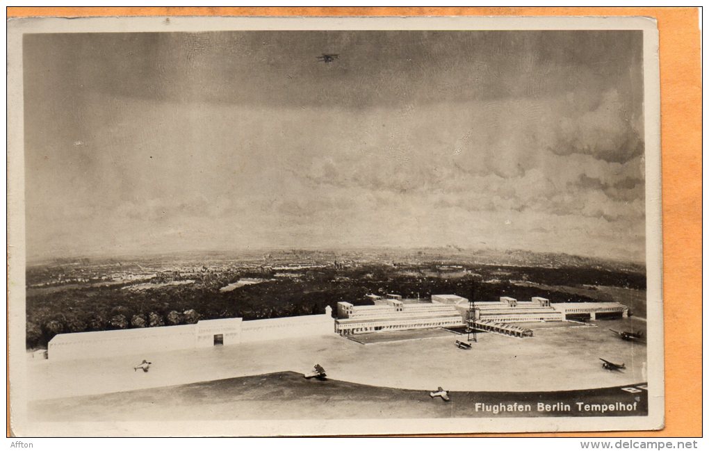 Flughafen Berlin Tempelhof Old Real Photo Postcard - Tempelhof