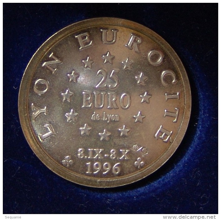 France 25 EURO LYON EUROCITE 1996 En Argent - Euro Delle Città