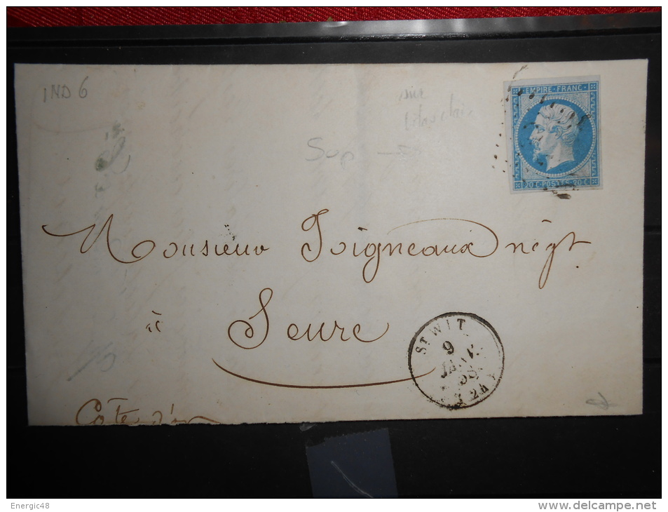 HH_02_lettre   Coupée De St Wit (24),ind 6 Min..superbe Nuance - 1862 Napoleon III