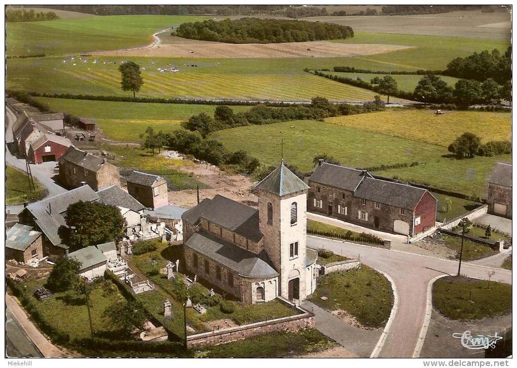 BOIS ET BORSU VUE AERIENNE-EGLISE ROMANE DE BOIS - Clavier