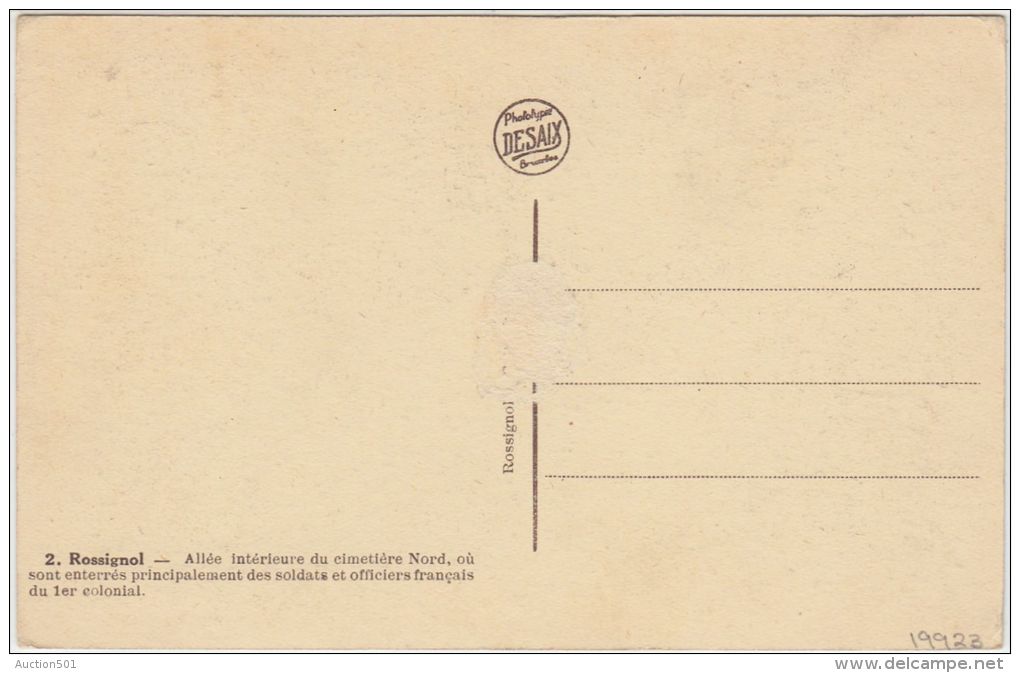 19923g CIMETIERE NORD - Allée Intérieure Où Sont Enterrés Des Soldats Et Officiers Français Du 1er Colonial - Rossignol - Tintigny