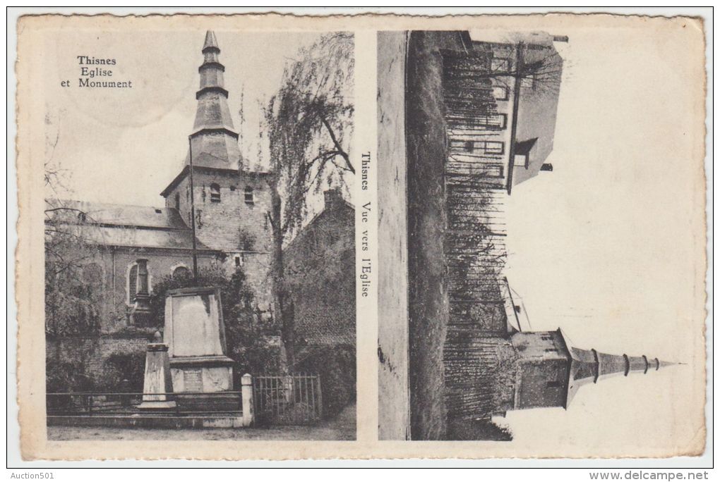 19982g THISNES - Eglise Et Monument - Hannut