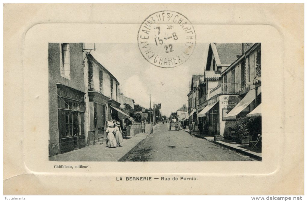 CPA 44 LA BERNERIE RUE DE PORNIC 1922 - La Bernerie-en-Retz