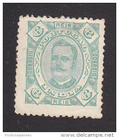 Portuguese India, Scott #183a, Mint No Gum, King Carlos, Issued 1895 - Portuguese India