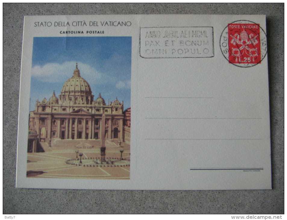 VATICANO 1950 ANNO GIUBILEO - CHIAVI DECUSSATE - Entiers Postaux