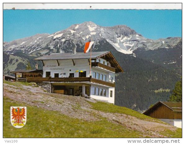 CPA LERMOOS- MOUNTAINS, CHALET, SPECIAL STAMP - Lermoos