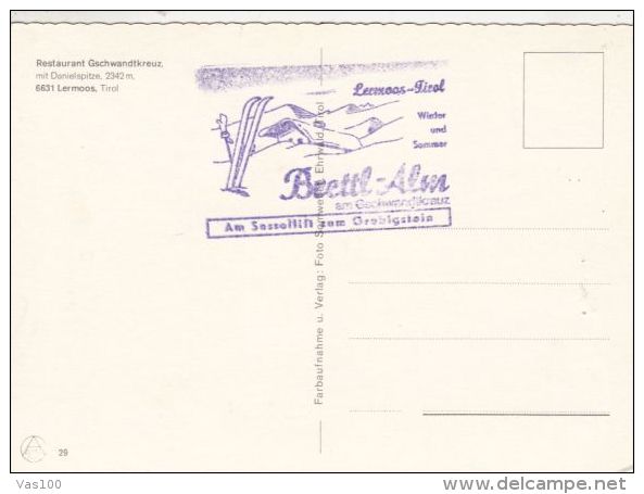 CPA LERMOOS- MOUNTAINS, CHALET, SPECIAL STAMP - Lermoos
