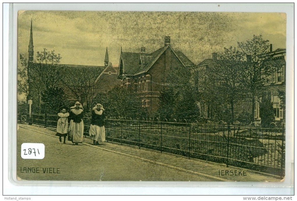 YERSEKE * LANGE VIELE * ANSICHTKAART * CPA * GELOPEN IN 1910 VAN IJERSEKE Naar OEGSTGEEST (2871) - Yerseke