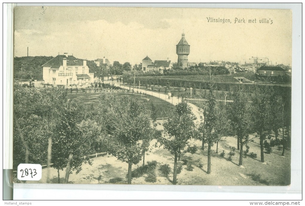 VLISSINGEN PARK MET VILLA'S * ANSICHTKAART * CPA * GELOPEN IN 1910 VAN VLISSINGEN Naar MIJDRECHT (2873) - Vlissingen