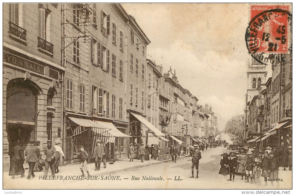 69  VILLEFRANCHE SUR SAONE RUE NATIONALE - Villefranche-sur-Saone