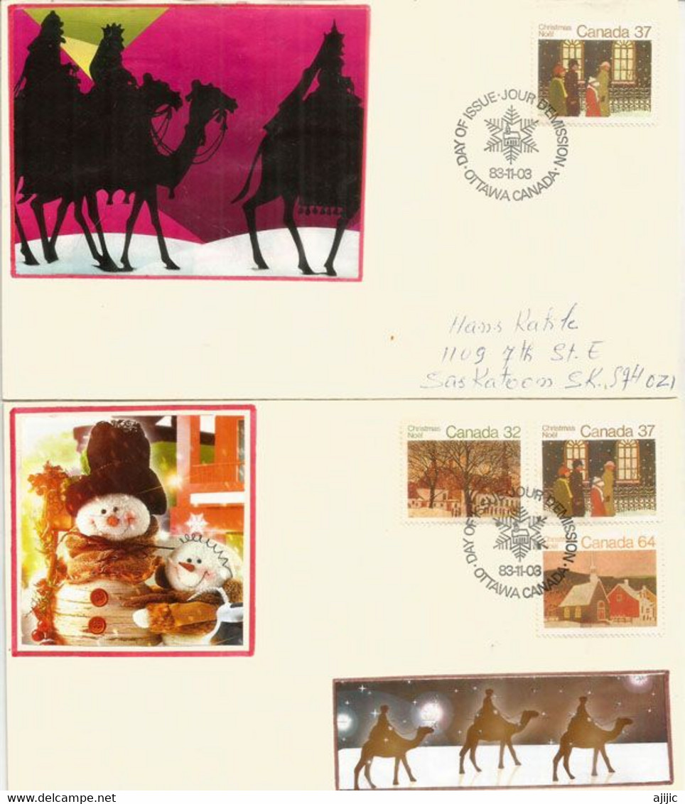 CANADA. Noël Canadien , 2 Enveloppes P J De 2003 - Commemorative Covers