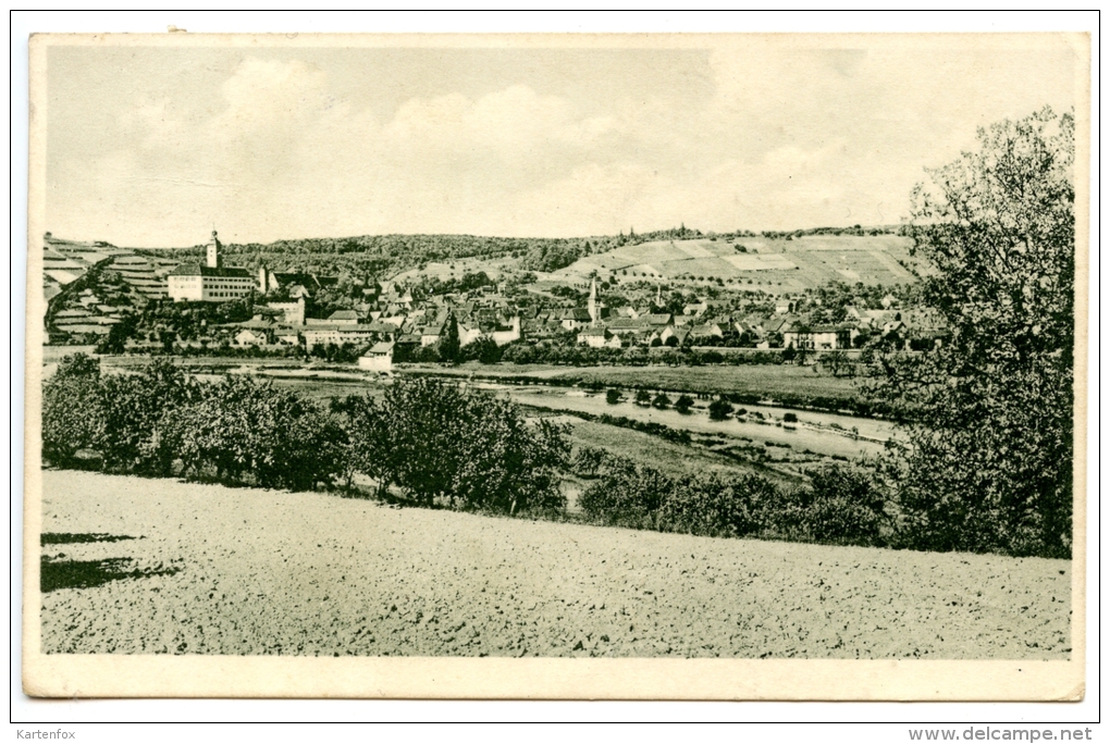 Gundeslheim Am Neckar, Heilbronn, Totale,  9.5.1937, Neckarzimmern - Heilbronn