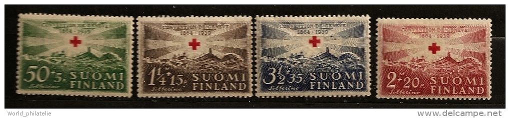 Finlande Finland 1939 N° 209 / 12 ** Croix Rouge, Dunant, Guerre, Champ De Bataille, Napoléon, Convention De Genève - Neufs