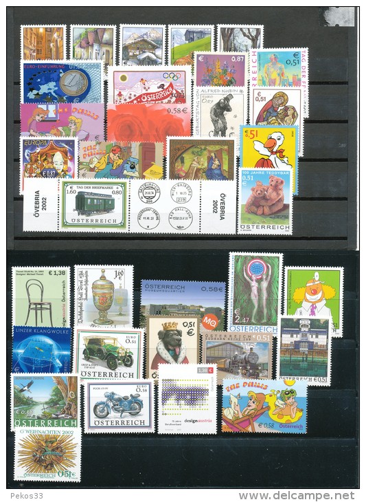 Österreich-  Mi.Nr.  2363-2401  Postfrisch Außer 2381+2396 Jahr 2002 - Unused Stamps