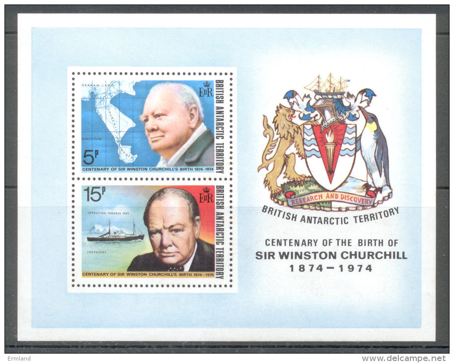 British Antarctic Territory - BAT - 1974 - Michel Nr. Block 1 ** - Ungebraucht